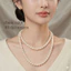 N693 dây chuyền mang áo dài , dây chuyền áo tấc, vòng cổ áo ngũ thân 60cm ngọc trai nhân tạo 8 li sang trọng