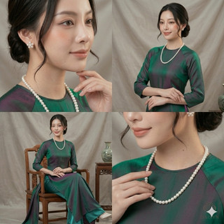 [ DAISYN ] N693 dây chuyền mang áo dài , dây chuyền áo tấc, vòng cổ áo ngũ thân 60cm ngọc trai nhân tạo 8 li sang trọng