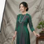 N693 dây chuyền mang áo dài , dây chuyền áo tấc, vòng cổ áo ngũ thân 60cm ngọc trai nhân tạo 8 li sang trọng