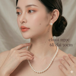 [ DAISYN ] N693 dây chuyền mang áo dài , dây chuyền áo tấc, vòng cổ áo ngũ thân 60cm ngọc trai nhân tạo 8 li sang trọng
