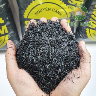 Trấu Hun trồng cây THIỆN FARM Bao 5dm3, Sfarm, phân bón hữu cơ, giá thể trồng cây