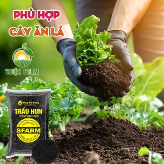 Trấu Hun trồng cây THIỆN FARM Bao 5dm3, Sfarm, phân bón hữu cơ, giá thể trồng cây