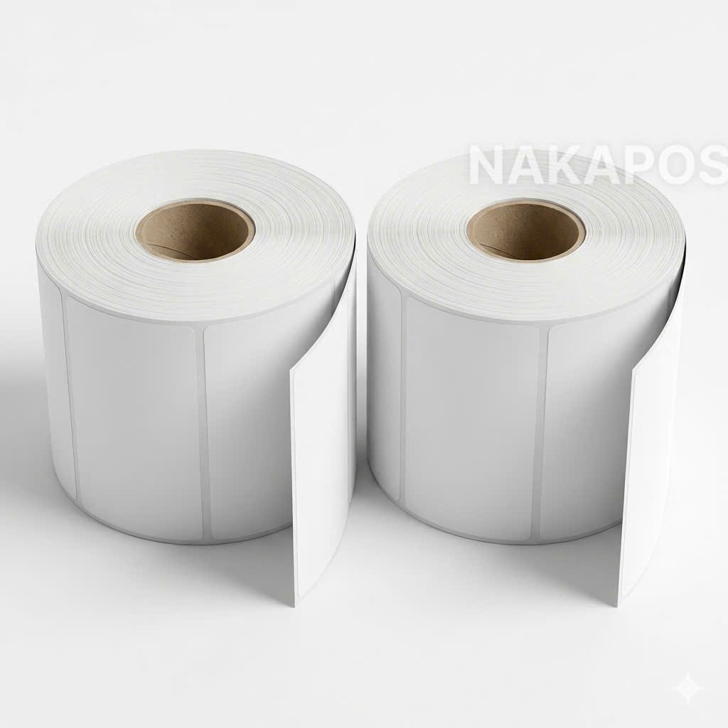 600 Tờ Decal nhiệt in tem nhãn 70x50 mm cuộn 30 Mét 7x5 giấy nhiệt có lớp dán 70*50 giấy in mã vạch in tem vận chuyển