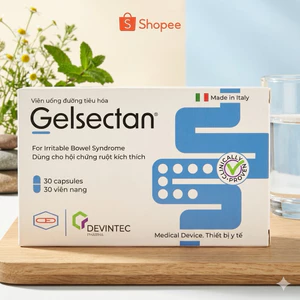 Viên Uống Gelsectan Hỗ Trợ Giảm Triệu Chứng Hội Chứng Ruột Kích Thích IBS (Hộp 30 Viên) - Nhập Khẩu Chính Hãng Ý