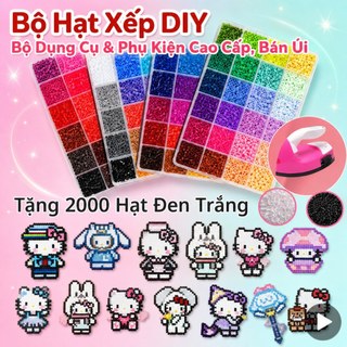 🎀 Bộ hạt xếp handmade nhiều màu, đồ chơi tự làm kèm phụ kiện cơ bản