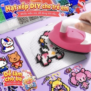Bộ Hạt Xếp DIY 2.6mm Nhiều Màu Combo Đầy Đủ Kèm Dụng Cụ Ủi Và Giấy Mẫu, Đồ Chơi Thủ Công Sáng Tạo Cho Bé Trai Bé Gái