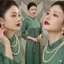 N592 dây chuyền áo dài , dây chuyền áo tấc, phụ kiện cổ phục 2 sợi hạt ngọc hạt trai sang trọng cho nữ