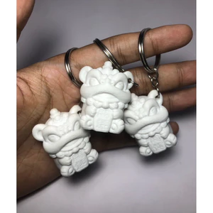 Móc khóa Lân Trắng | Móc khóa In 3D