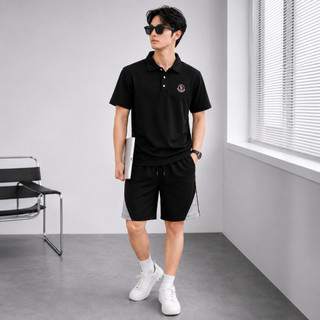 Set đồ nam mùa hè phối màu tinh tế vải thun cá sấu co giãn thoáng mát thể thao BHN79