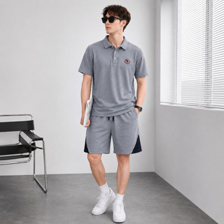 Set đồ nam mùa hè phối màu tinh tế vải thun cá sấu co giãn thoáng mát thể thao BHN79