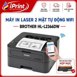 Máy in laser 2 mặt tự động wifi Brother HL-L2366DW - Hàng chính hãng - In đảo mặt, kết nối Wifi