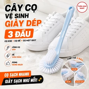 Combo 5 Cây cọ vệ sinh giày dép 3 ĐẦU - Bàn chải vệ sinh giày dép