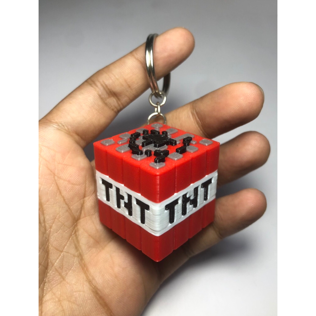 Móc khóa Khối TNT | Móc khóa In 3D Minecraft