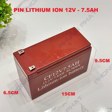 [12V – 7.5AH] Pin Lithium Ion (Li-ion) Nhẹ Dùng Cho Bình Xịt Điện/ Bộ Lưu Điện/ Loa Kéo (Bảo Hành 06 Tháng)