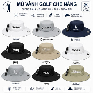 Mũ, nón chống nắng chơi Golf cao cấp. Chất liệu Polyester thoáng mát