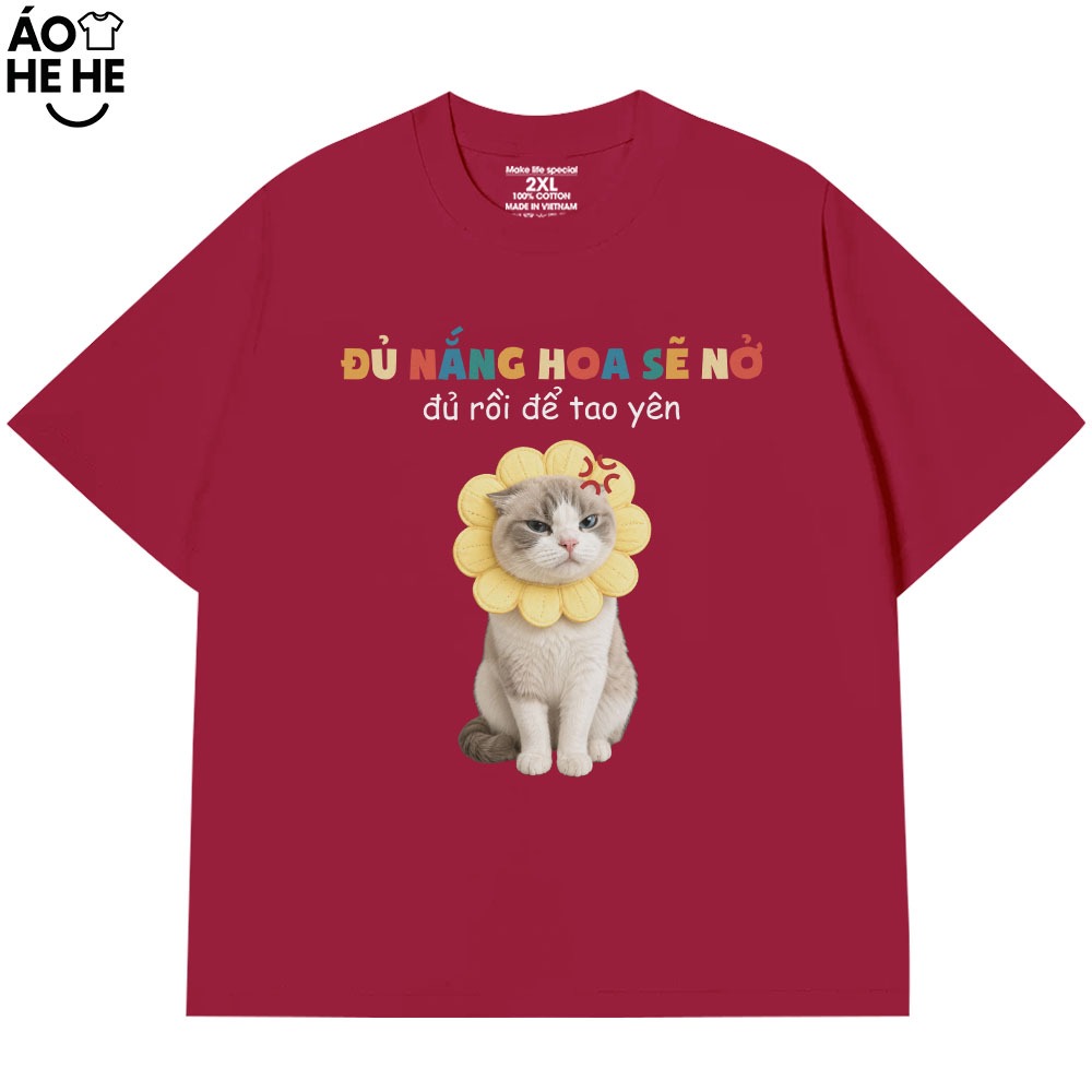 Áo In Chữ Hài Hước - Đủ Rồi Để Tao Yên - Câu Nói Text Văn Phòng Công Sở Form Rộng Cotton 250gsm In Theo Yêu Cầu