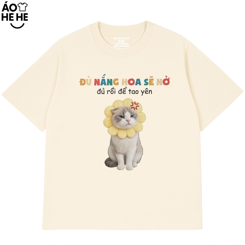 Áo In Chữ Hài Hước - Đủ Rồi Để Tao Yên - Câu Nói Text Văn Phòng Công Sở Form Rộng Cotton 250gsm In Theo Yêu Cầu