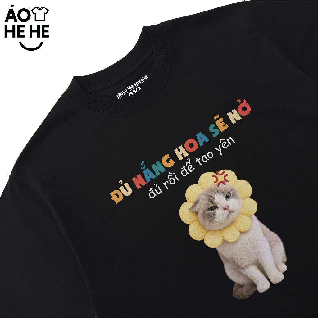 Áo In Chữ Hài Hước - Đủ Rồi Để Tao Yên - Câu Nói Text Văn Phòng Công Sở Form Rộng Cotton 250gsm In Theo Yêu Cầu