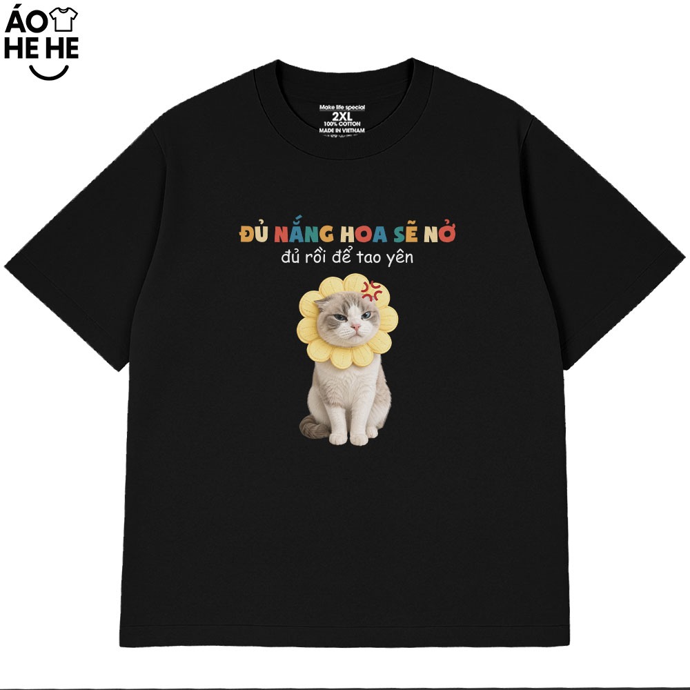 Áo In Chữ Hài Hước - Đủ Rồi Để Tao Yên - Câu Nói Text Văn Phòng Công Sở Form Rộng Cotton 250gsm In Theo Yêu Cầu