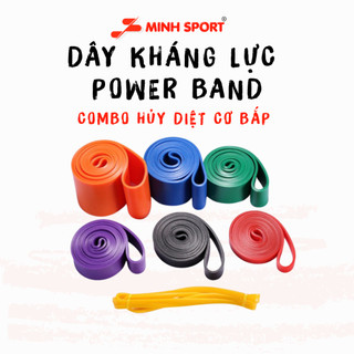 Dây Kháng Lực Powerband, Đa Năng Hỗ Trợ Tập Luyện | Dây Kháng Lực Tập Toàn Thân | MinhSport