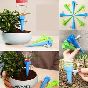 SÉT 10 Dụng Cụ Tưới Cây Nhỏ Giọt Tự Động gắn chai. tưới cây thông minh tự động nhỏ giọt