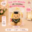 Gấu Teddy Tốt Nghiệp 23cm Khăn Vàng Có Thêu Tên Cá Nhân Hóa - Set Quà Tặng Kèm Túi Quà Thiệp Và Rơm Trang Trí