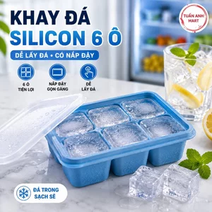 Combo 5 cái Khay đá bằng silicon có 6 ô