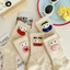 Set 10 Đôi Tất Nữ, Vớ Cổ Cao Cotton Họa Tiết Cảm Xúc mặt cười Đáng Yêu Màu Muối Tiêu