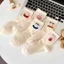 Set 10 Đôi Tất Nữ, Vớ Cổ Cao Cotton Họa Tiết Cảm Xúc mặt cười Đáng Yêu Màu Muối Tiêu