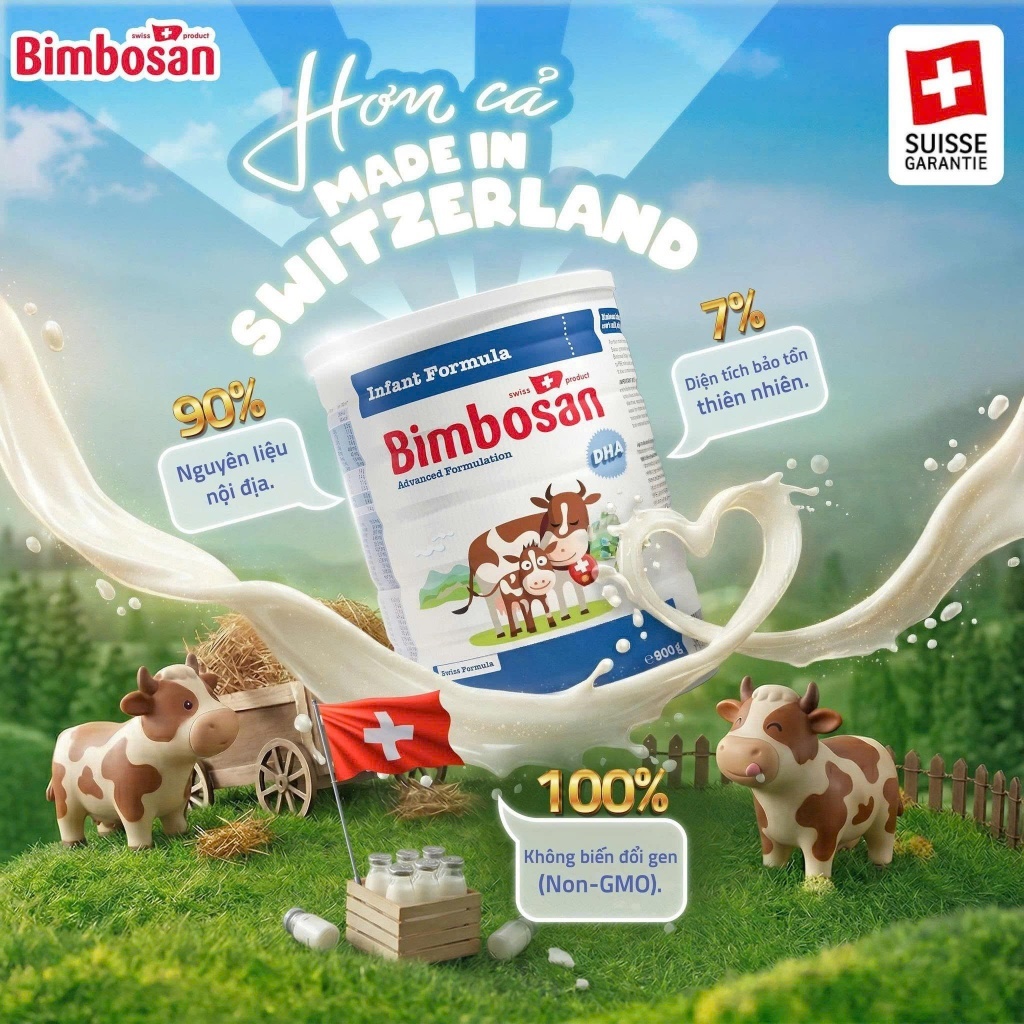 Sữa bột sinh học Bimbosan nhập khẩu Thụy Sĩ