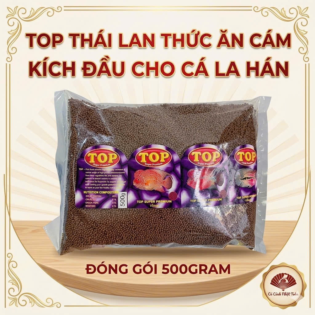 TOP THÁI LAN THỨC ĂN CÁM KÍCH ĐẦU CHO CÁ LA HÁN [PHÂN LẺ 50GRAM]