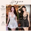 HT211 Váy ngủ sexy dây đan chéo ngực đính ngọc,đồ ngủ lụa phối ren tôn dáng gợi cảm HT211