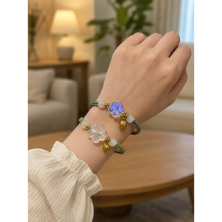 Vòng tay cặp đôi hoa mai handmade may mắn-quà phụ kiện đi kèm nhân đôi khi mua combo.