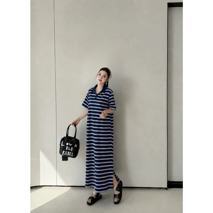 Váy suông, đầm suông, đầm bầu POLO KẺ by THE WITCH