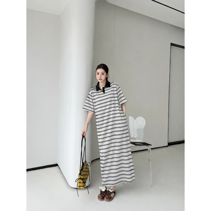 Váy suông, đầm suông, đầm bầu POLO KẺ by THE WITCH