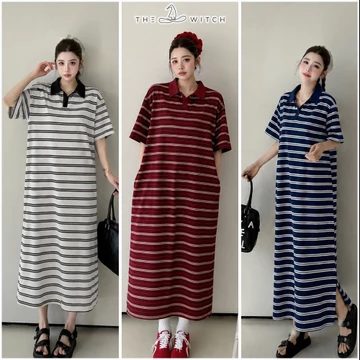 Váy suông, đầm suông, đầm bầu POLO KẺ by THE WITCH