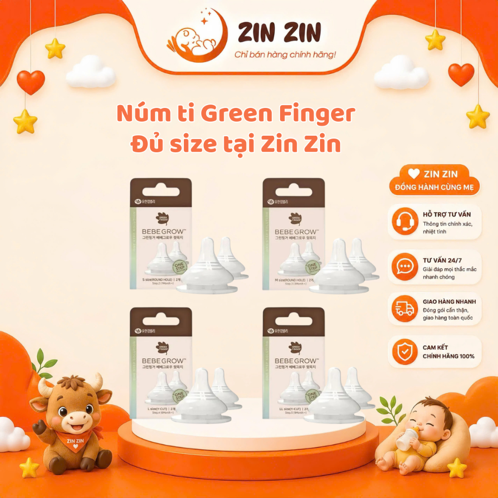 Núm ti Green Finger Hàn Quốc chính hãng đủ size S/M/L/LL