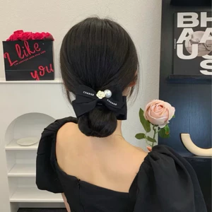 Dây Cột Tóc Ruy Băng Đính Hoa Trà Hạt Nhựa Tiệm Thêu Việt