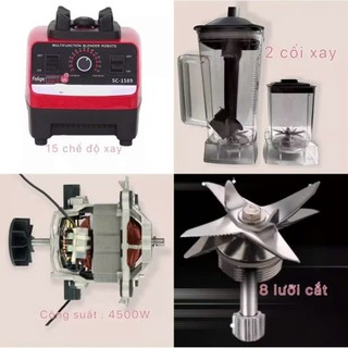 Máy Xay Sinh Tố Đa Năng PTLUXURY SC 1589 - Máy Xay Công Nghiệp 2 Cối Xay Công Suất 4500W [ HÀNG CHÍNH HÃNG ]