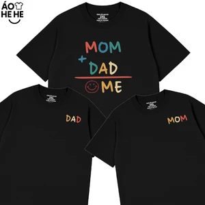 Áo Thun Gia Đình - DAD MOM ME - Câu Nói Dễ Thương Tặng Gia Đình Form Rộng Cotton 250gsm In Theo Yêu Cầu