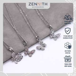 Dây chuyền titan cao cấp bền bỉ phù hợp mang hằng ngày thiết kế butterfly ZENNITH ACCESSORIES ZNDC021