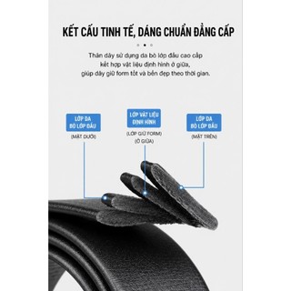 Thắt lưng nam Pierre Cardin chính hãng,thắt lưng da bò thật,thắt lưng cao cấp cho nam M11