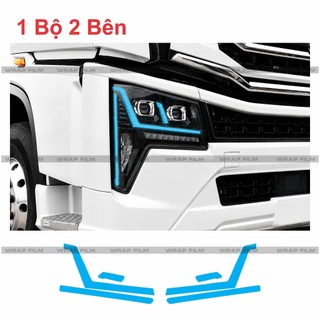 Decal dán đèn Howo Max, decal dán đèn đổi màu, chất liệu decal PVC cao cấp 3 lớp trong suốt không phai màu ( bộ 2 bên)