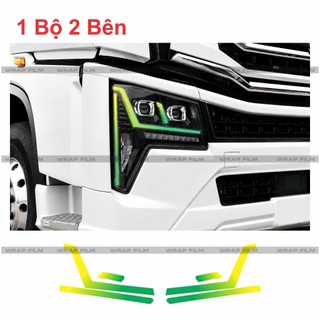 Decal dán đèn Howo Max, decal dán đèn đổi màu, chất liệu decal PVC cao cấp 3 lớp trong suốt không phai màu ( bộ 2 bên)