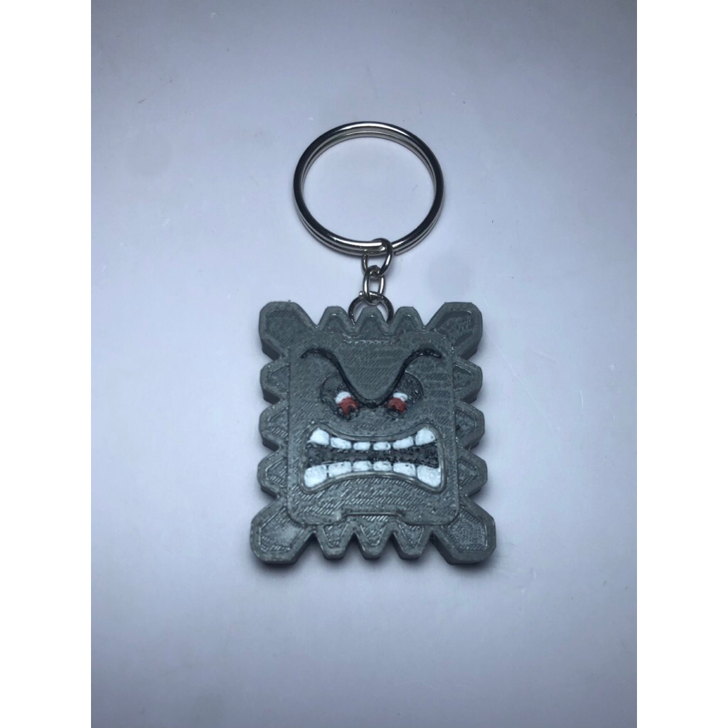 Móc khóa Thwomp | Móc khóa In 3D Nintendo