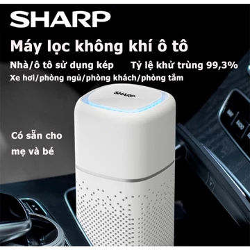 Sharp Máy Lọc Không Khí Xe ô tô,bộ lọc 3 lớp cao cấp, máy lọc không khí tạo ion âm khử mùi xe hơi, máy lọc không khí xe