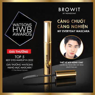 Combo 2 Mascara Browit Nongchat Dạng Lược Làm Dày Cong Mi Chuyên Makeup My Everyday 5.5g