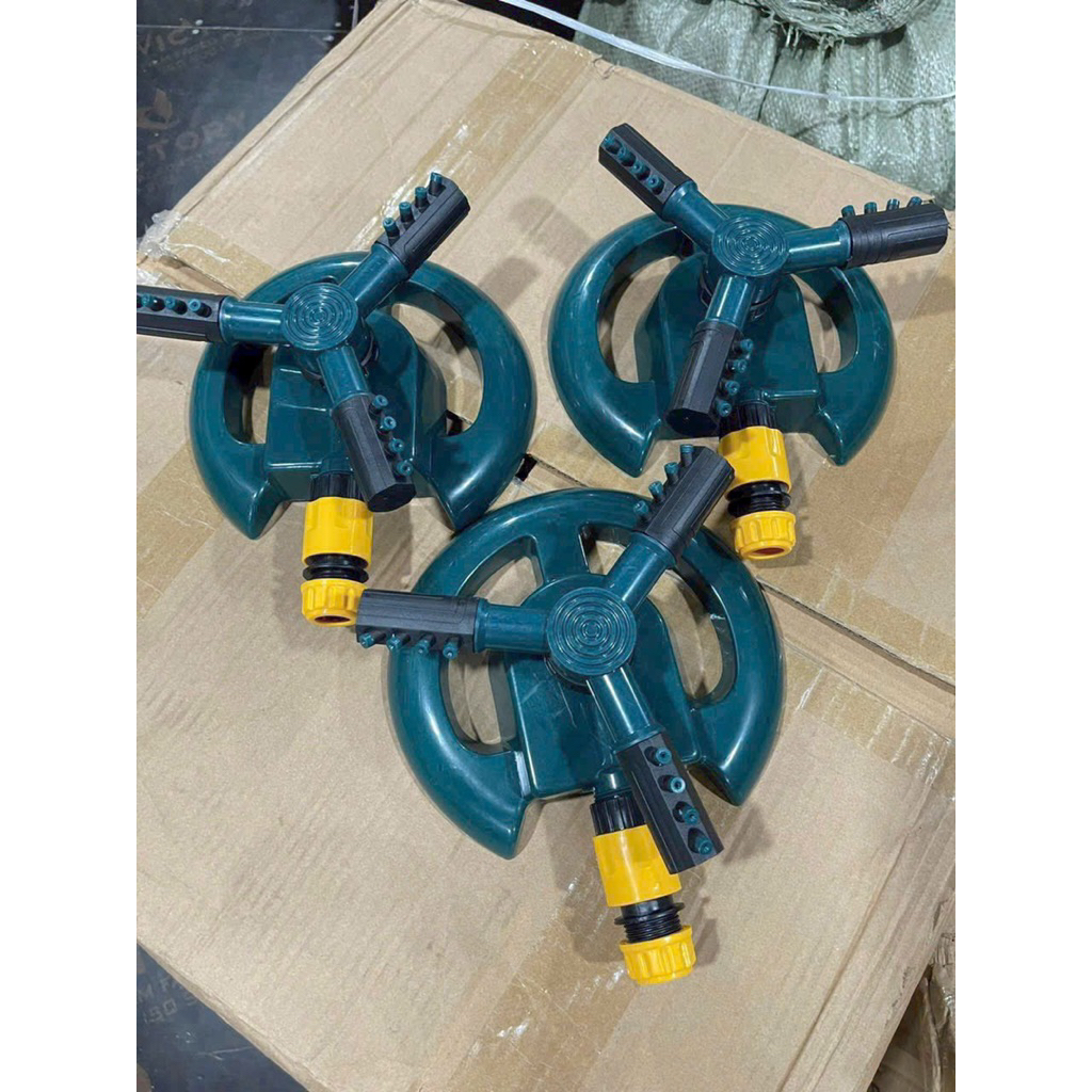 Vòi Phun Nước Xoay 360 Độ Tự Động Tưới Cây Sân Vườn Bằng Nhựa ABS Cao Cấp - Béc Phun Nước 3 Cánh Xoay Thông Minh