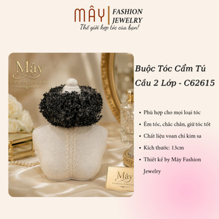 [BST Cẩm Tú Cầu] Scrunchies 13cm 2 lớp vải voan chỉ kim sa cao cấp • Mây Fashion Jewelry - C62615
