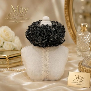 [BST Cẩm Tú Cầu] Scrunchies 13cm 2 lớp vải voan chỉ kim sa cao cấp • Mây Fashion Jewelry - C62615